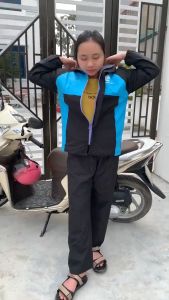 Bộ Quần Áo Mưa Gió Kháng Nước Chống Lạnh .Áo mưa bộ người lớn 1 người siêu chống thấm 2 lớp nam nữ