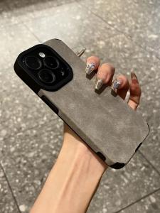 Minimalist Suede for Apple iPhone 16 Promax Phone Case: Apple 16 New Arrival Iphone15promax Case Fall and Winter 15P Fancy 13 Drop-Resistant 14pm Niche Style 12 Young Adult Pro Case