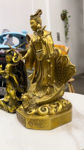 Tượng cửu thiên huyền nữ phong thủy bằng đồng 2 cỡ: Cao 28cm và Cao 40cm