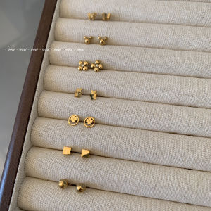 ต่างหูรูปผีเสื้อทรงกลมแบบหมุนได้ ทำจากเหล็กไททาเนียม ไม่ต้องถอดออกเมื่อนอน ต่างหูแฟชั่นสำหรับผู้หญิง