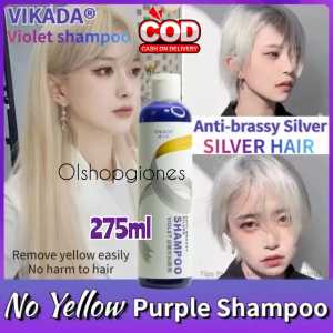 Vikada 275ml Shampoo Blonde Purple violet Hair Bleaching For Silver Ash abu grey Removes Yellow