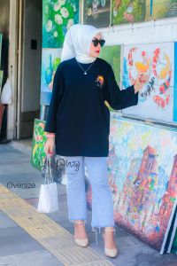 KAOS OVER SIZE SIX DIARY WARNA HITAM | SIX DIARY