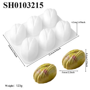 1/4/6-Cell Pistachios Design Food Grade Silicone Chocolate Mold Mousse Cake Mould Kitchen Dessert Baking Tools DIY Soap Mold