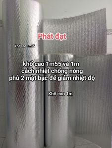 Combo dài 5m khổ cao 1m hoặc 1m55 cách nhiệt chống nóng 2 mặt bạc dùng để giảm nóng nhiệt độ mái tôn  nhà xưởng...