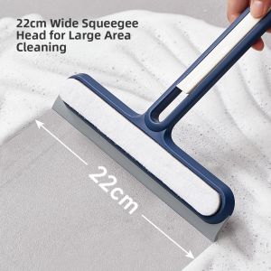 Double-Sided Glass Cleaning Brush Home Bathroom Mirror Water Scrubber Window Cleaner Tool Professional Household Cleaning Equipment