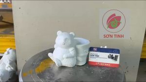 TÔ Tượng thạch cao E21 gấu trúc dễ thương cao 11cm (Không kèm màu) tô tượng đồ chơi cho trẻ