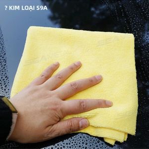 Khăn Lau Xe Bằng Sợi Nhỏ Siêu Mịn SEAMETAL Không Viền 40x40CM Khô Nhanh Đa Năng Khăn Lau Chi Tiết Xe Hơi Màu Vàng/xám Phụ Kiện Rửa Xe