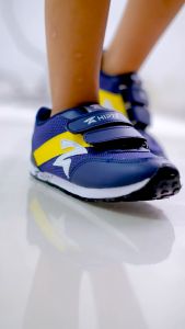 HIPZI Sepatu Anak Kuning Umur 1 - 10 Tahun Sepatu Sport Anak Laki Laki Perempuan HRBX Navy Kuning
