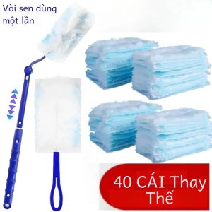 Khăn Lau Bụi Tĩnh Điện Dùng Một Lần Có Đầu Có Thể Thay Thế Bàn Chải Làm Sạch Có Thể Mở Rộng Cho Gia Đình Và Văn Phòng Đầu Khăn Lau Bụi Bằng Sợi Không Dệt