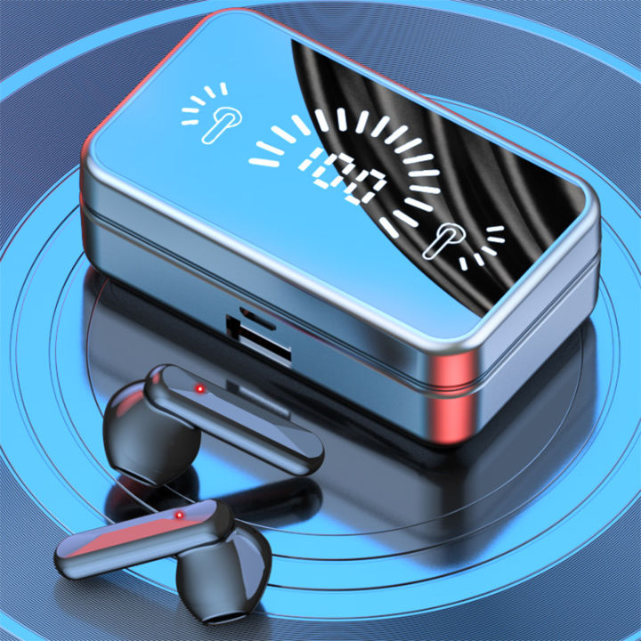 S20 Mirror LED Display Bluetooth Earphone With HD Mic