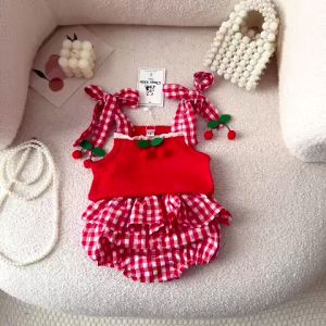 Đồ bộ bé gái set đồ bé gái áo hai dây kèm quần chip váy mặc hè cho bé 6-13kg