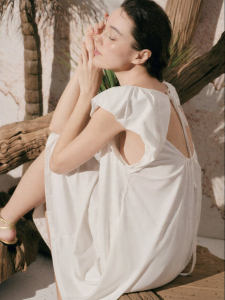 Gainreel | Backless Minimalist Loungewear Sleevelet Sleep Dress Thin Type