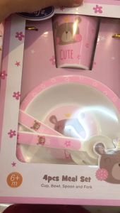 Baby Safe 4 Pcs Meal Set FS64 / Tempat Makan Bayi / Perlengkapan Bayi