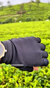 Sarung Tangan Pendek Sepeda Motor Outdoor Addict Bahan Tebal dengan Teknologi Anti-Slip - Hitam