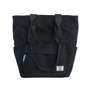 Waterproof Large Capacity Canvas Shoulder Bag for Men Commuter Tote Bag with Double Straps Zipper Closure Casual Leisure Bag