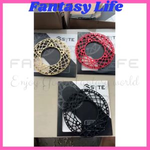 Fantasi SYTE Chainring Piringan Gir Depan 53T dengan Cover Jaring Spider BCD 130mm