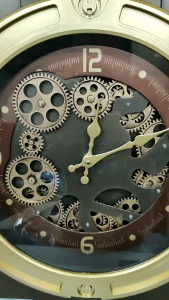 #25036 l ESPRIT Wall Clock Golden Iron Home Decor  Analog Round Modern Style Wall clock