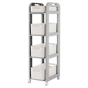 JIAJIESHI | Mobile Multilayer Book and Bag Storage Rack