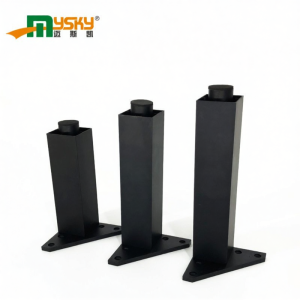 Anti-Slip Adjustable Height Cabinet Foot Black Aluminum Alloy