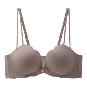 MiiOW | Cat Woman Front Buckle Underwear Womens Small Chest Gathered Look Big No Steel Ring Flat Chest Special Thin Strap Autumn No Trace Bra