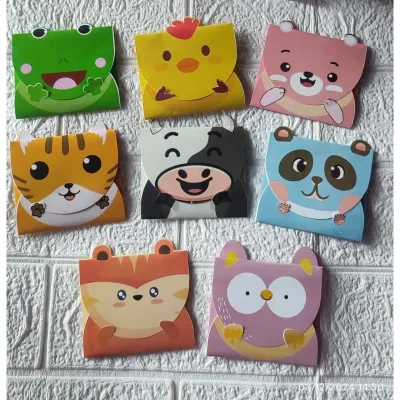 Amplop Lebaran 3D Animal Isi 8 Pcs / Amplop Model Lipat Terbaru Unik Lucu Viral Hari Raya Idul Fitri 2025
