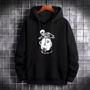 Sweater Hoodie Distro Skull Vespa Fleece Pria Wanita M-XXL