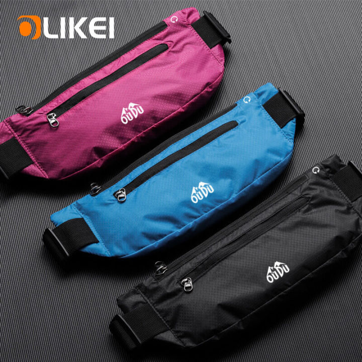 OLIKEI Sports Running Waist Bag For Men Women Outdoor Jogging