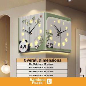 YUANLAISHIWOJIA | Premium Creamy Double-sided Corner Digital Wall Clock