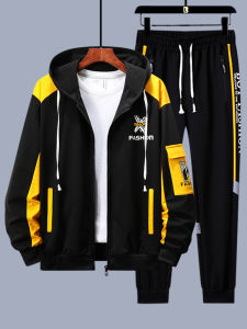 Áo Nỉ Nam Hai Mảnh Thời Trang Xuân Thu Có Mũ Trùm Đầu Rộng Rãi Thoải Mái Thường Ngày Thể Thao Áo Khoác Ngoài Cho Học Sinh Trung Học