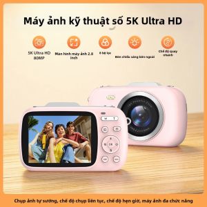 KOMERY | Máy Quay Phim 5K UHD 80MP Màn Hình 2.8 Zoom Kỹ Thuật Số 18X Đèn Flash Quay Chậm Quay Tua Nhanh 8 Bộ Lọc Webcam PC Video 8K