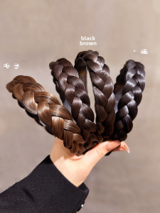 Womens Fishbone Braid Hairband Fake Hair Hairpin Hair Ties Hair Accessories Volume Enhancing Pressed Hair 2025 Style