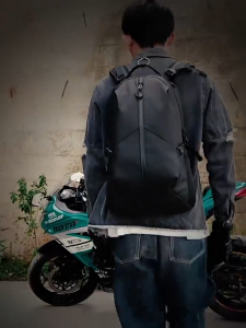 MJMOTO Riding Helmet Backpack Waterproof Large Capacity Bike Man Backpack Beg Belakang Waterproof