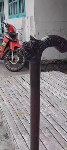 Tongkat Jalan Kayu Galih Asem Motif Ukir Panjang 90cm