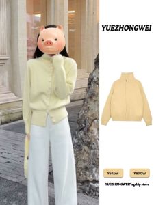 YUEZHONGWEI | Cozy Soft Fluffy High Collar Knit Sweater  Autumn Winter