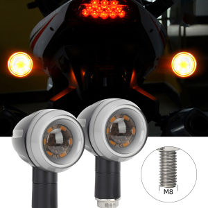 KEVANLY | 2/4Pcs Motorcycle LED Brake Light Amber Red Warning Turn Signal Lamps LED Mini  Tail Light Indicator DRL Motor Accessories 12V