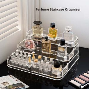 Acrylic Cosmetic Storage Rack Desktop Display Stand Skincare Products Tiered Arrangement Showcase High-End Plastic Organizer