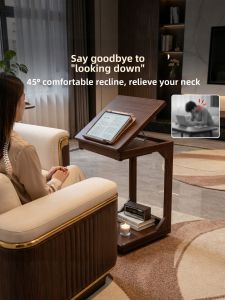 OYIla | Moveable C-type Side Table for Small Spaces with Wheels