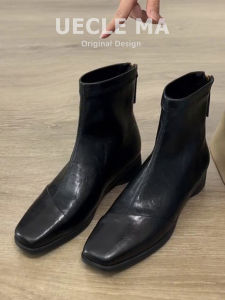 MASHUJIA | Commuter Stylish Short Square Toe Womens Boots