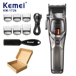 Kemei | KEMEI 1726 Professional Hair Clipper with DLC Blade 12W 10000RPM Magnetic Vector Motor Hair Cutting Machine for Men Barber
