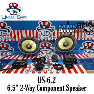 UNCLE SAM US-6.2 6.5" inch 2-Way Component Speaker 195Watts ProtonPeroduaHondaToyotaMazdaMyviAxia Original