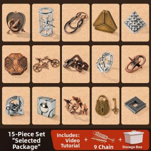 FUZAO | Intelligence Unlocking Ring Puzzle Set 24 Pieces