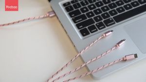 Original YOOBAO YB-453 3-in-1 Multi Charger Cable For iP6 6s 7 Plus Micro USB Type C Fast Charging Cable 1.2M