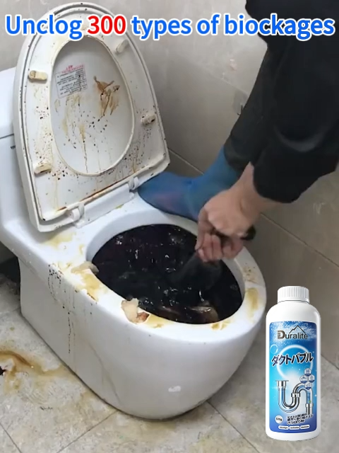 👍100% Effective👍Pipe Cleaning Powder 600g Pipeline Dredging Powder for Clogged Bathroom Toilets Bowl Kitchen hair Pipe cleaning powder Do not damage the pipe Pipe Dredging Agent Grease Dissolving Drain Cleaner