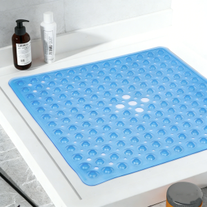 53x53cm Non Slip Shower Mat for Inside Shower Stall Mats for Bathroom Floor Soft Bath Mat for Bathtubs with Big Suction Cups