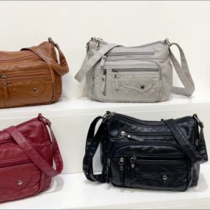 [BISA COD] 2381 Tas Selempang Wanita Import Fashion Tas Kulit Coklat Bahu Wanita Terbaru