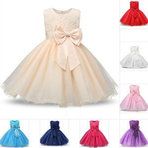 Dress for Baby Girls Flower Tutu Gown Kids Christening Birthday Formal Tutu Lace Dresses 2-9Y