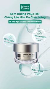 Kem dưỡng ẩm và hỗ trợ giảm nếp nhăn MartiDerm GF Vital Age Cream normal/mixed Skin (50ml)