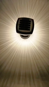 KUCHVZ Solar Gate Pillar Light LED 3 Color Outdoor Waterproof Solar Post Light Gate Wall Light