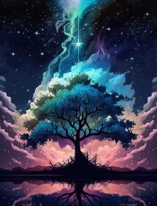 500/1000/1200/2000PCS Fantasy Starry Sky Tree Jigsaw Puzzles for Adults Home Decor Games Family Puzzles Educational Toys Gift