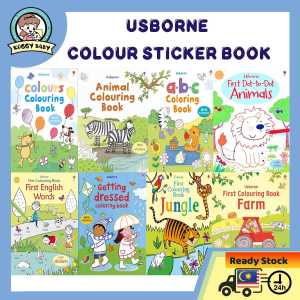 USBORNE Children Sticker Book Quiet Book Kids Fun Learning Educational A4 Buku Peletak Kanak kartan Buku Mewarna Budak A4 kids colouring Book Children A4 Cartoon Sticker Book Colouring Book Kids Drawing Book